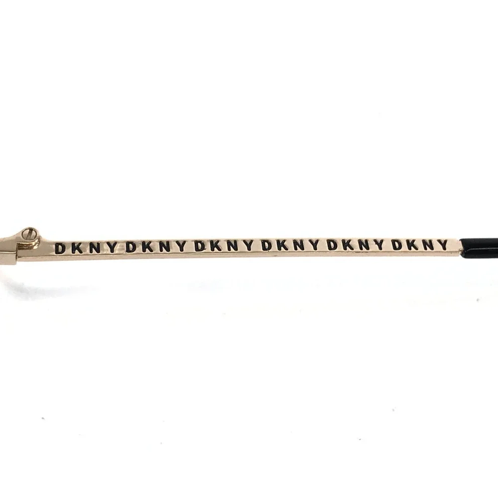 DKNY Eyeglasses Frames DK1027 001 Black Gold Cat Eye Wire Rim 53-17-135